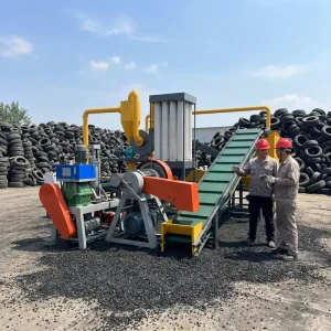 RM Tire Chipping Machine Waste Tire Shredder High Torque Heavy Duty Motor High Productivity Eco Friendly