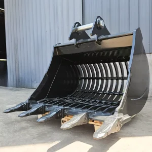 Rainbow Custom Skeleton Sieve Bucket Model M 001 Q355 NM400 High Strength Steel Excavator Attachment Factory Origin