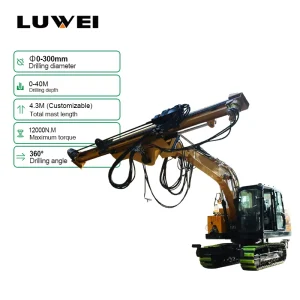 Refitted DTH Drill Rig Pneumatic Rock Drilling Equipment for Mine and Road Engineering