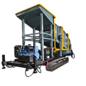 Remote controlled Diesel Engine Tracked Vibrating Screen Gold Mining Machine with Motor Large scale Gold Panning Equipment