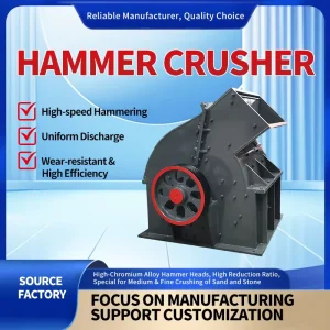 Robust Hammer Stone Crusher for Construction Demolition Waste Recycling