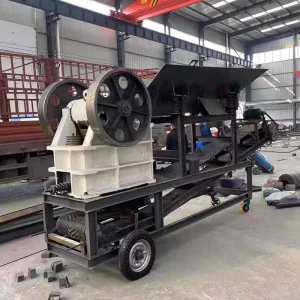 Rock Stone Jaw Crusher Plant Wheel Type Crushing Station Concrete Crusher Jaw Crusher