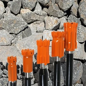 Rock Tools Drill Rods and Button Bits for Mining Threaded MF Rods Carbide Bits