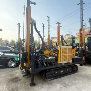 Ronglian Crawler Drill Rig Diesel Powered Hydraulic Rotary 500m Deep Water Well Drilling Equipment Pump Complete