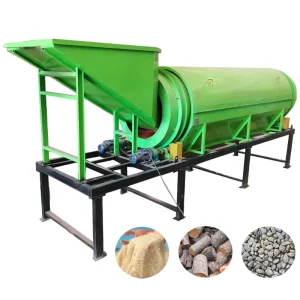 Rotary Drum Screen Sifter Electric Sieve Soil Screening Trommel Screen Topsoil Screener Sand Screening
