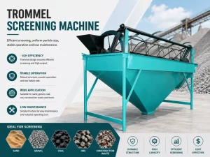 Rotary Drum Screening Machine with Wear Resistant Screen for Industrial Material Classification