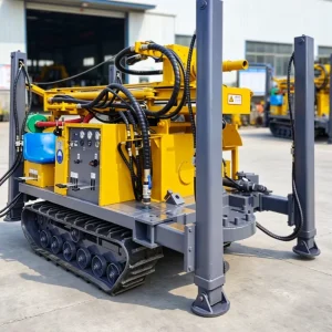 Rough Land Travel Water Well Drilling Rig Matches Air Percussion Structure for Outdoor Water Resource Mining