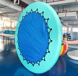 Round Floating Ring Inflatable Water Hammock River Floats Lake Raft Tanning Pool Lounger Float Island Platform Pad Mat for Party