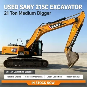 SANY SY215C Crawler Excavator 21 Ton Medium Hydraulic Digger Construction Earthmoving Excavator Mining Digging Machine