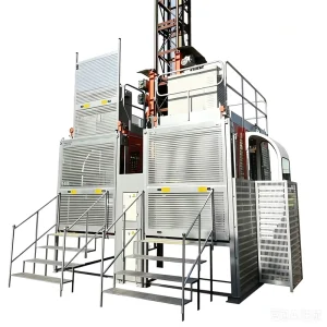 SC100/100 Max Load 1t Double-cages Construction Hoist for Construction Site Bridge Building Mine Chimney