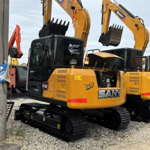Sany SY75C Used Excavator With Isuzu Engine Gearbox Pump PLC
