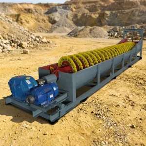 Screw Spiral Classifier Engine Powered Gold Tin Ore Mining Equipment 60-80TPH Capacity 15kw Power Mine Sand Washing