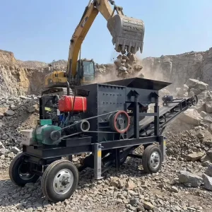 Self-impact Mobile Box Crusher Cubical Sand Maker Dual Power Diesel & Electric Portable Stone Crushing Station Hammer Crusher