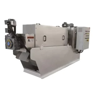Sewage Waste Water Plant Treatment Thickener Stacked Multi Disc Screw Press Sludge Dewatering Dehydrator Machine