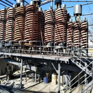 Silica Sand Coal Titanium Gravity Fiberglass Spiral Chute for Africa Processing Plant