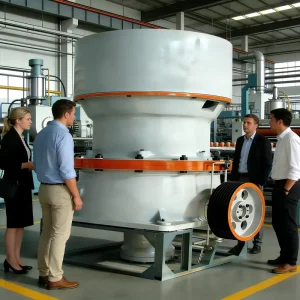 Single Cylinder Automatic Hydraulic Cone Crusher with AC Motor and Gear High Capacity 207-363t/h for Stone Ore Mining