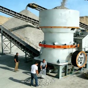 Single Cylinder Hydraulic Cone Crusher 105t/h Energy Saving AC Motor Mining Stone Ore Crusher Core Motor Engine Bearing Gear PLC