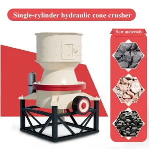Single Cylinder Hydraulic Cone Crusher with PLC Gear Components High Capacity 305 895t h AC Motor for Mining Hard Stone Crushing