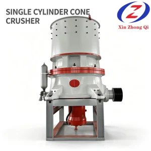 Single Cylinder Hydraulic PLC Controlled Cone Crusher Integrated Design Medium Fine Crushing Machine Max.100t/h Capacity