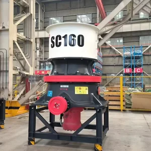 Single Cylinder SC160 Hydraulic Cone Crusher for Mining Steel Material Cubic Shape Core Components Engine Bearing Gear Motor