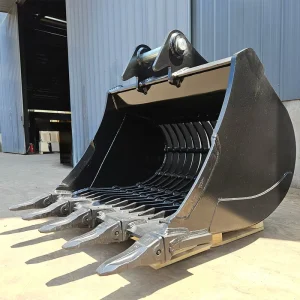Skeleton Sieve Mud Bucket Q355 NM400 Steel With Teeth 0.1-8.7m³ For 20T Excavator Backhoe Factory Supply Attachments