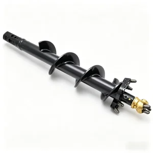 Sliding Pile Hole Excavator Earth Augers 9-inch Diameter Hexagonal Drive Industrial Rock Spiral Drill with Engine Motor