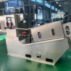 Sludge Dewatering Equipment Including Screw Press Dehydrator for Paper Making Mill