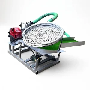 Small 2 Inch Circular Vibrating Gold Pan Machine River Sand Gold Panning Equipment for Prospector
