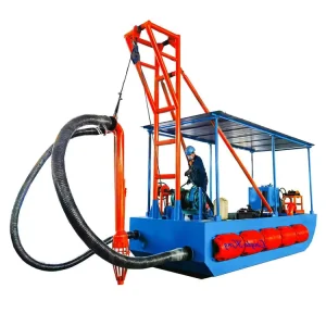 Small Barge Diesel Electric Powered High Capacity Suction Dredger River Sand Mining Equipment With Simple Operation