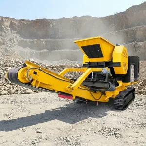 Small Crawler Mobile Jaw Crusher PLC AC Motor Portable High Productivity Rock Crushing Machine Max.50t/h Mining Easy Operation