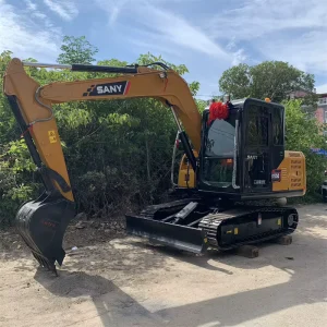 Small Hydraulic Crawler Excavator SANY SY75C Used 7Ton Construction Machinery Sany60C Sany75C Mini Tracked Digger in Stock