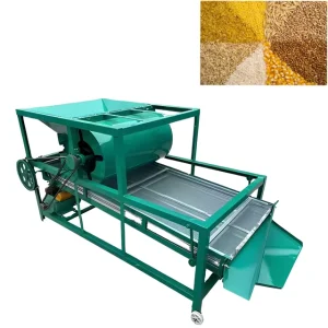 Small Industrial Grain Sorting Screening Machine Rice Corn Vibrating Sieving Screen Automatic Diesel 3T/H High Productivity