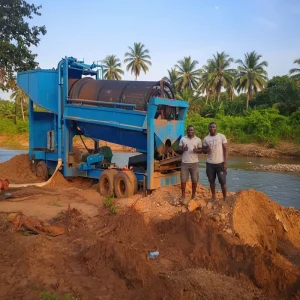 Small Mini Portable Mobile Gold Ore Washing Trommel Plant Gold Mining Placer Alluvial Gold Washing Machine Equipment