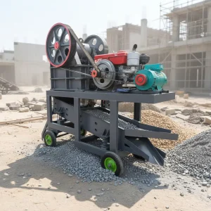 Small Mobile Device Jaw Crusher with Screen PE200*300 Concrete Pebble Crusher Popular Product in the Construction Industry
