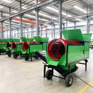 Small Mobile Trommel Screen for Topsoil Compost Soil Sifter Stone Coal Sand Separation Rotating Drum Screen
