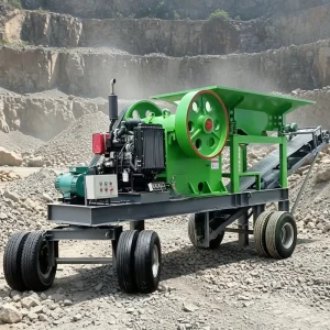 Small Ore Jaw Crusher with Diesel Engine Portable Stone Crushing Equipment Vibrating Screen Max Capacity 20t/h