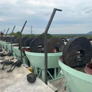 Small Scale Mining Equipment 1100 Gold Wet Pan Mill 0.5TPH for Rock Gold Grinding With Motor