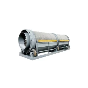 Small Steel Mobile Debris Separator Shaftless Roller Screen Sand River Pebble Screening Equipment For Ore New Construction