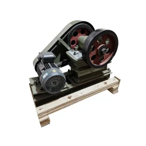 Small Swing Type 1.5kw Electric Motor Dual Flywheels Sample Prep Lab Jaw Crusher and Pulveriser for Mining