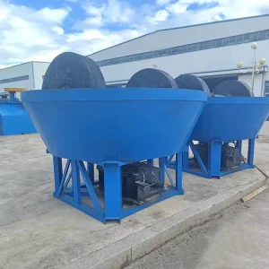 Small Wet Pan Mill 1200 Model 5-10 T/H Gold Ore Grinding Machine Low Energy Consumption