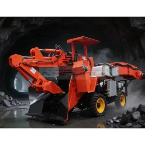 Small Wheeled Tunnel Mucking Loader with Pump Rubber Tires High Capacity Mining Equipment