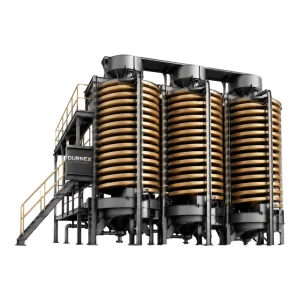 Spiral Chute Concentrator High Recovery Gravity Separation Equipment for Placer Gold Fine Mineral Processing