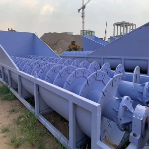 Spiral Sand Washer 20-250t/h High Cleanliness High Manganese Steel 1 Year Warranty For Sand Gravel Mining