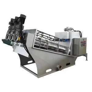 Stainless Steel Automatic Dehydration Multi disc Spiral Pressure Vessel Machine Stack Sludge Dehydrator Screw Press 15000L/Hour