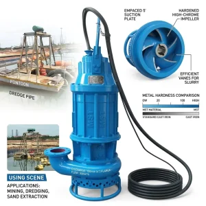 Stainless Steel Submersible Slurry Pump for Chemical and Corrosive Sludge