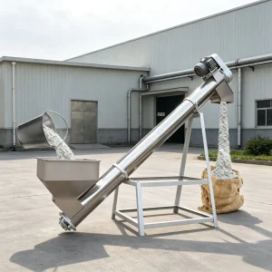 Stainless Steel Wheat Flour Loading Machine Spiral Auger Conveyor for Bread Flour Automatic Bagging and Mixing Line Feeder