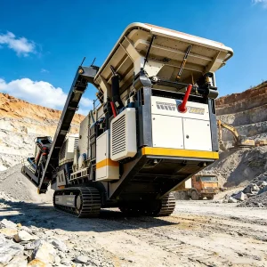Standard Configuration for a Primary Crushing Plant Using Mobile Crushing Equipment for Large Chunks of Soft Rock