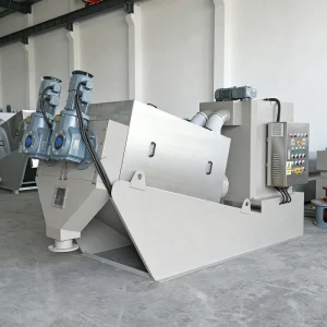 Steel Automated Stacked Screw Sludge Dewatering Sand Filtration Machine 1000L Hour Bearing Water Treatment PLC Controlled