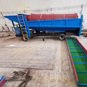 Steel Mobile Gold Trommel Wash Plant Gold Mine Miner Machine Engine Motor Bearing Core Components Ore Gold Ore