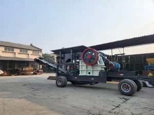 Stone Crusher Line Mobile Jaw Crusher With Vibrating Feeder Conveyor